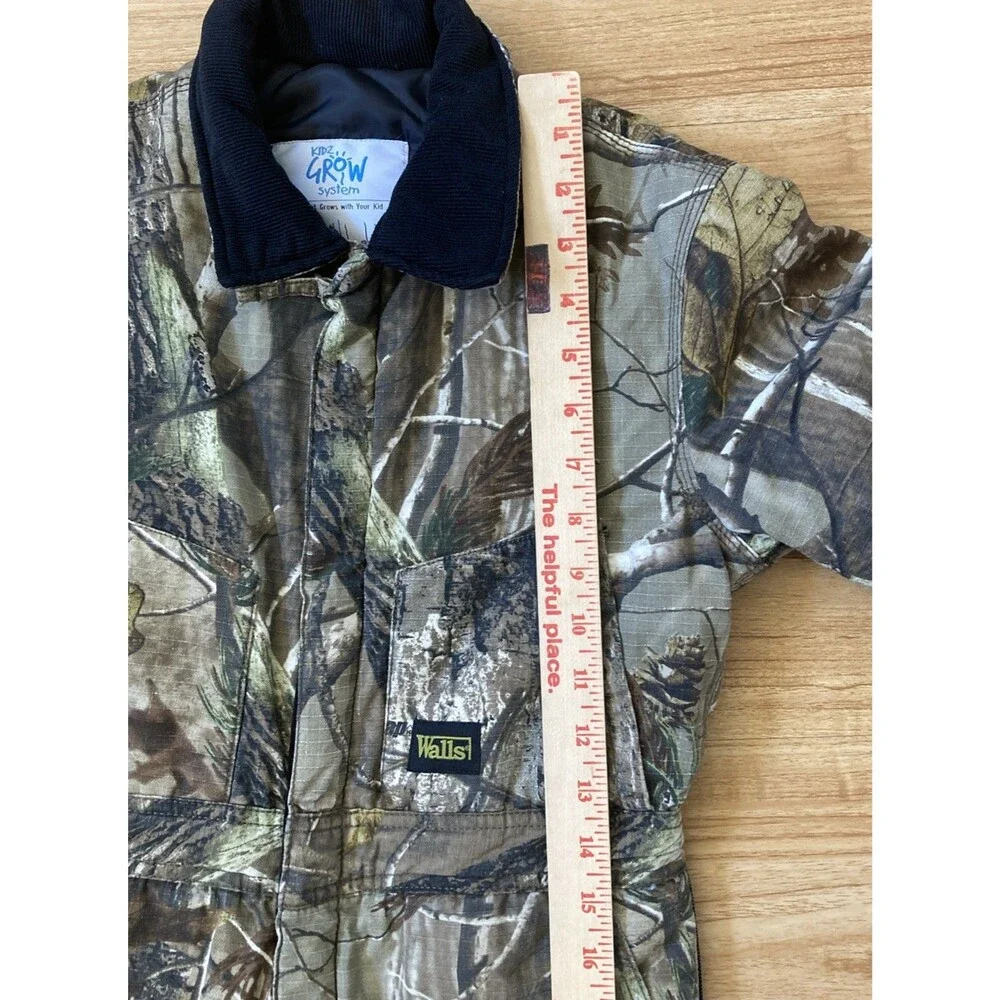 Walls Kidz Grow System Camo Insulated Youth Small Regular Coveralls Hunting Snow